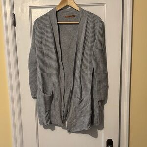 Belldini Light Gray Ribbed Cardigan